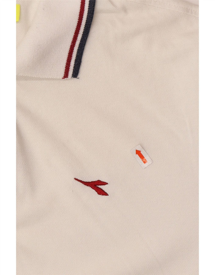 DIADORA Poloshirt til mænd Medium hvid bomuld