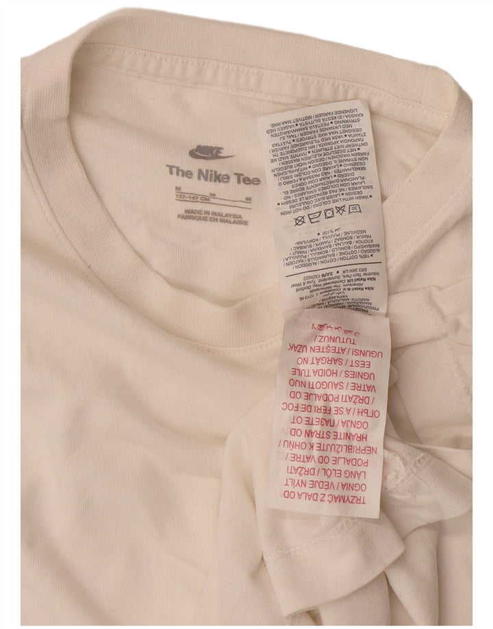 Nike Boys T-Shirt Top 10-11 år Medium Hvid Bomuld