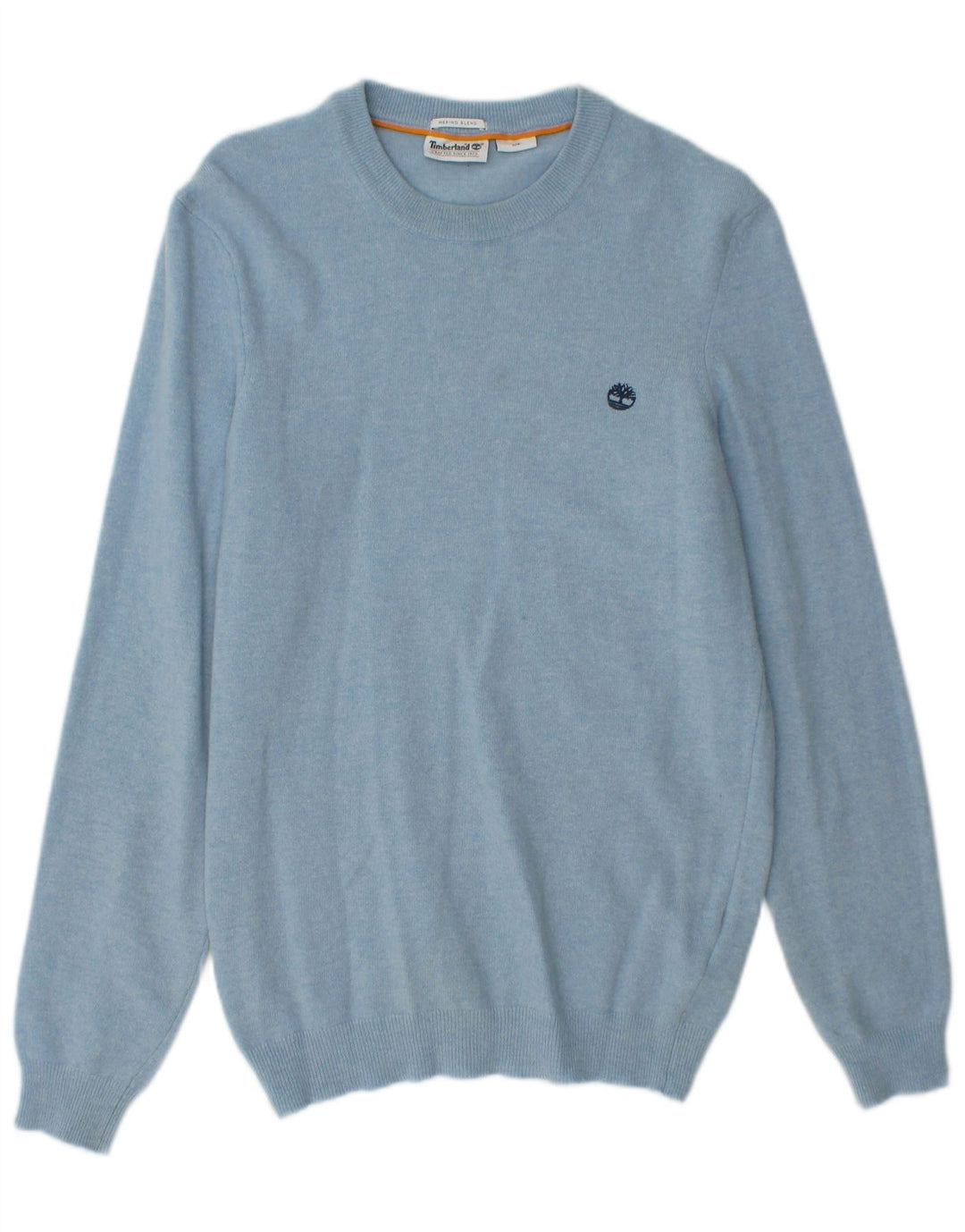 TIMBERLAND Herre sweater med rund hals, lille blå merinould