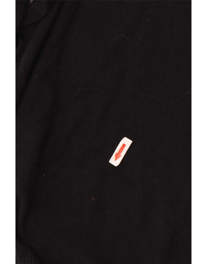 Zara Dame Oversized Boat Neck Jumper Sweater UK 14 Medium Black