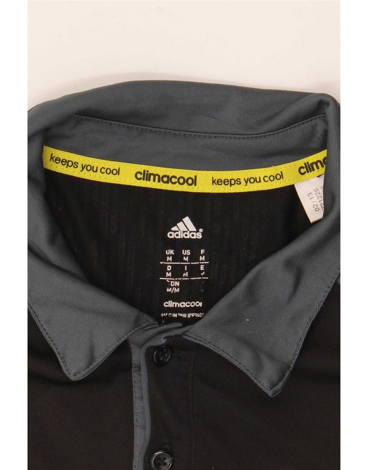 Adidas Herre Climacool Polo Shirt Medium Sort Colourblock