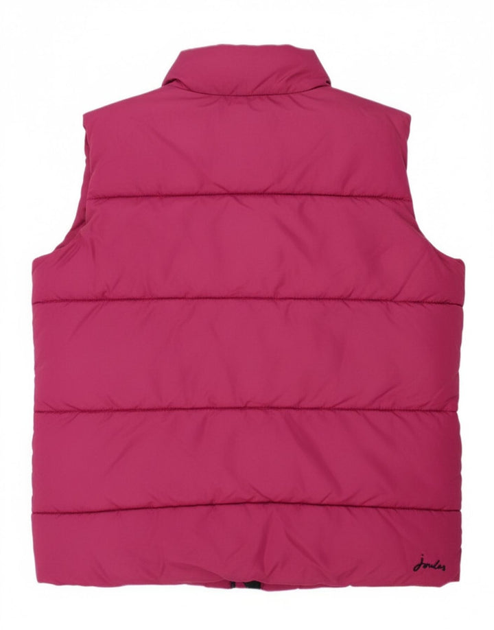 JOULES Girls Padded Gilet 7-8 Years Burgundy Polyester