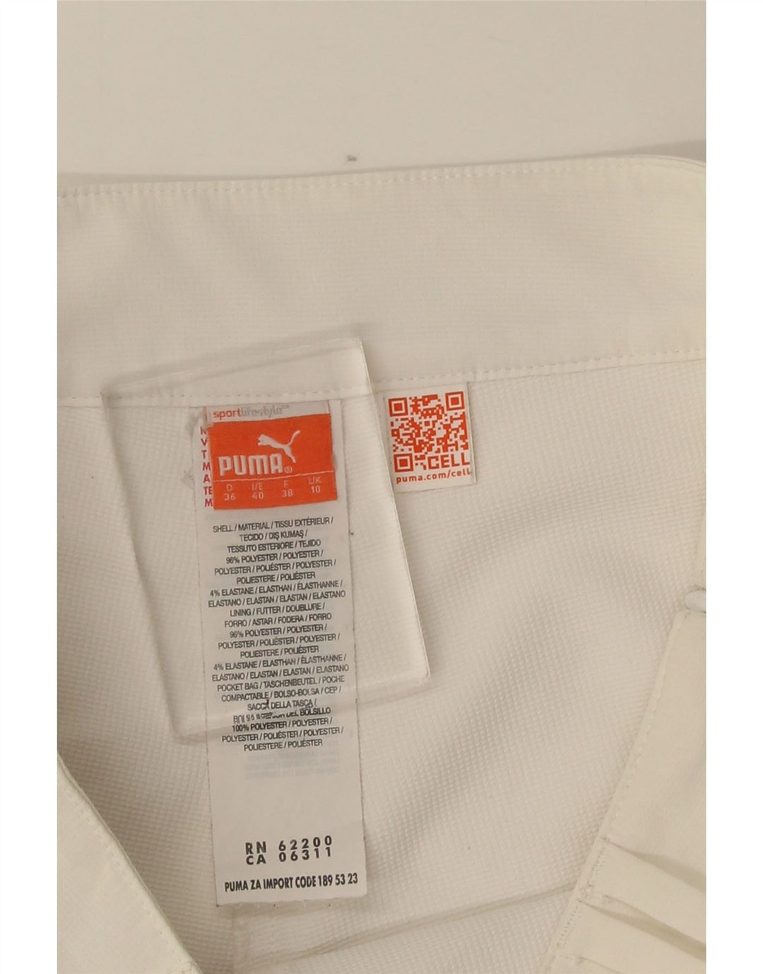 Puma Womens Skort UK 10 Small Off White Polyester