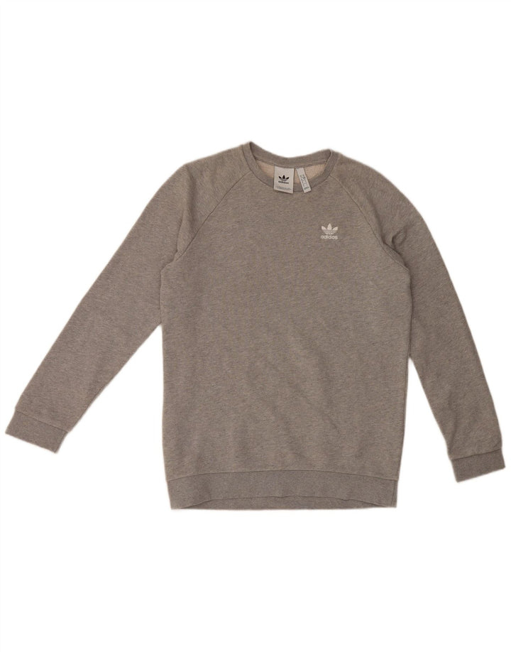 Adidas Sweatshirt til mænd, lille grå bomuld