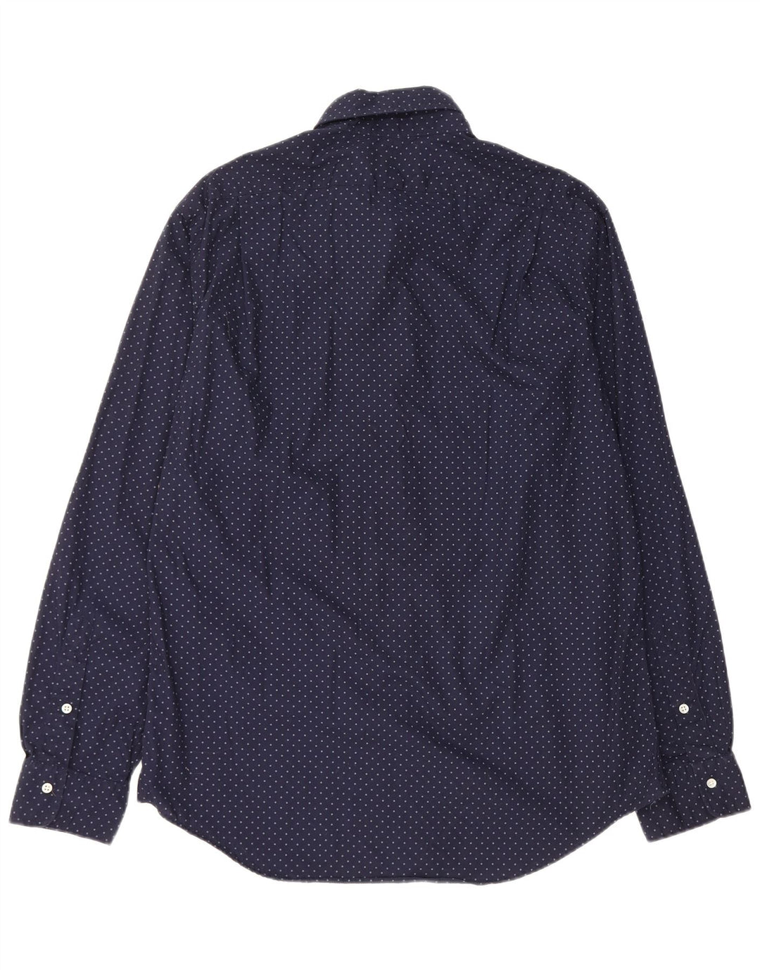 POLO RALPH LAUREN Herre Slim Fit skjorte XL Marineblå plettet bomuld