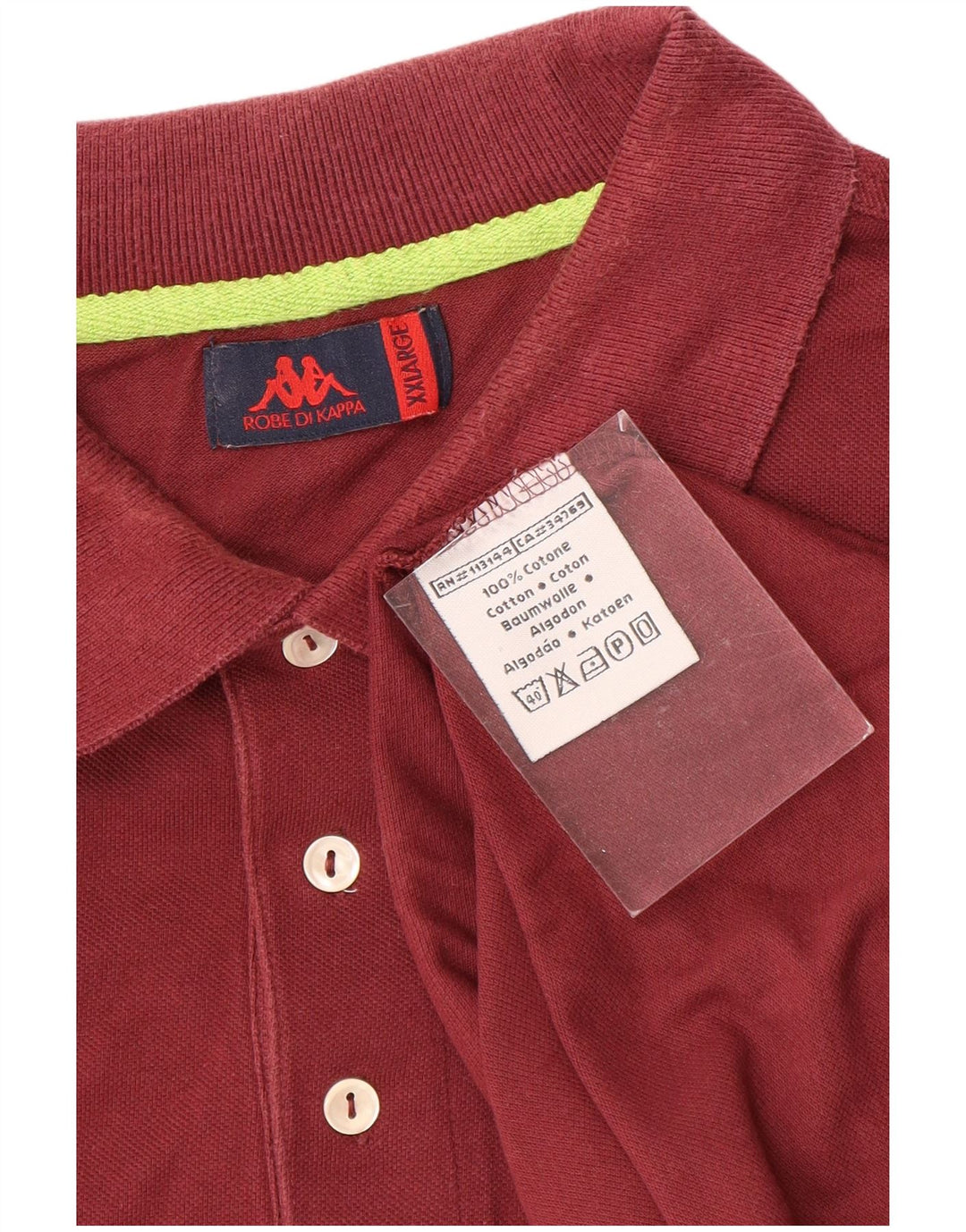 KAPPA herre poloskjorte 2XL rødbrun bomuld