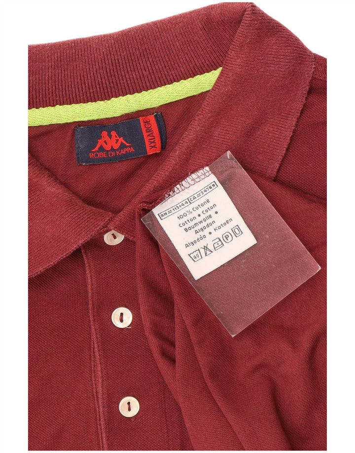 KAPPA herre poloskjorte 2XL rødbrun bomuld
