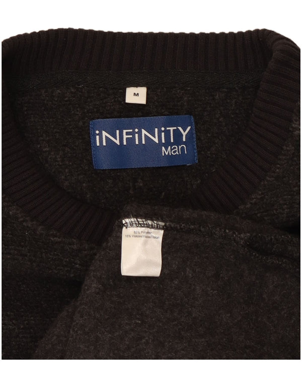 INFINITY Herre Boat Neck Jumper Sweater Medium Grå Polyester