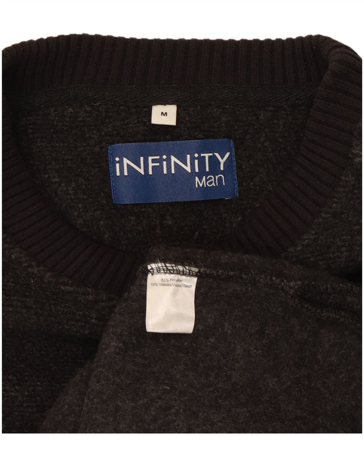 INFINITY Herre Boat Neck Jumper Sweater Medium Grå Polyester