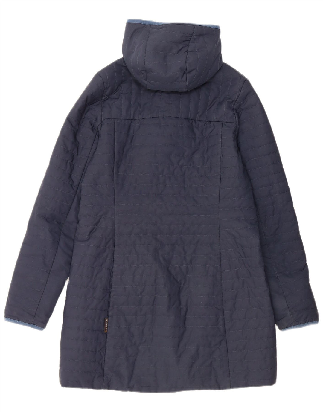 JACK WOLFSKIN Dame hætte polstret frakke UK 6 XS marineblå polyester