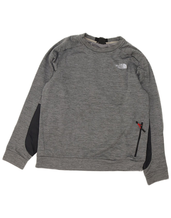 The North Face Herre Sweatshirt Jumper Large Grå Colourblock Polyester