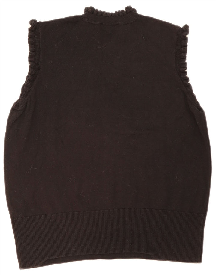 Oasis Dame Flæsevest Tank Top UK 16 Stor Sort Bomuld