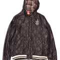 Nike Dame Hætte Quiltet Jakke UK 18 XL Sort Nylon