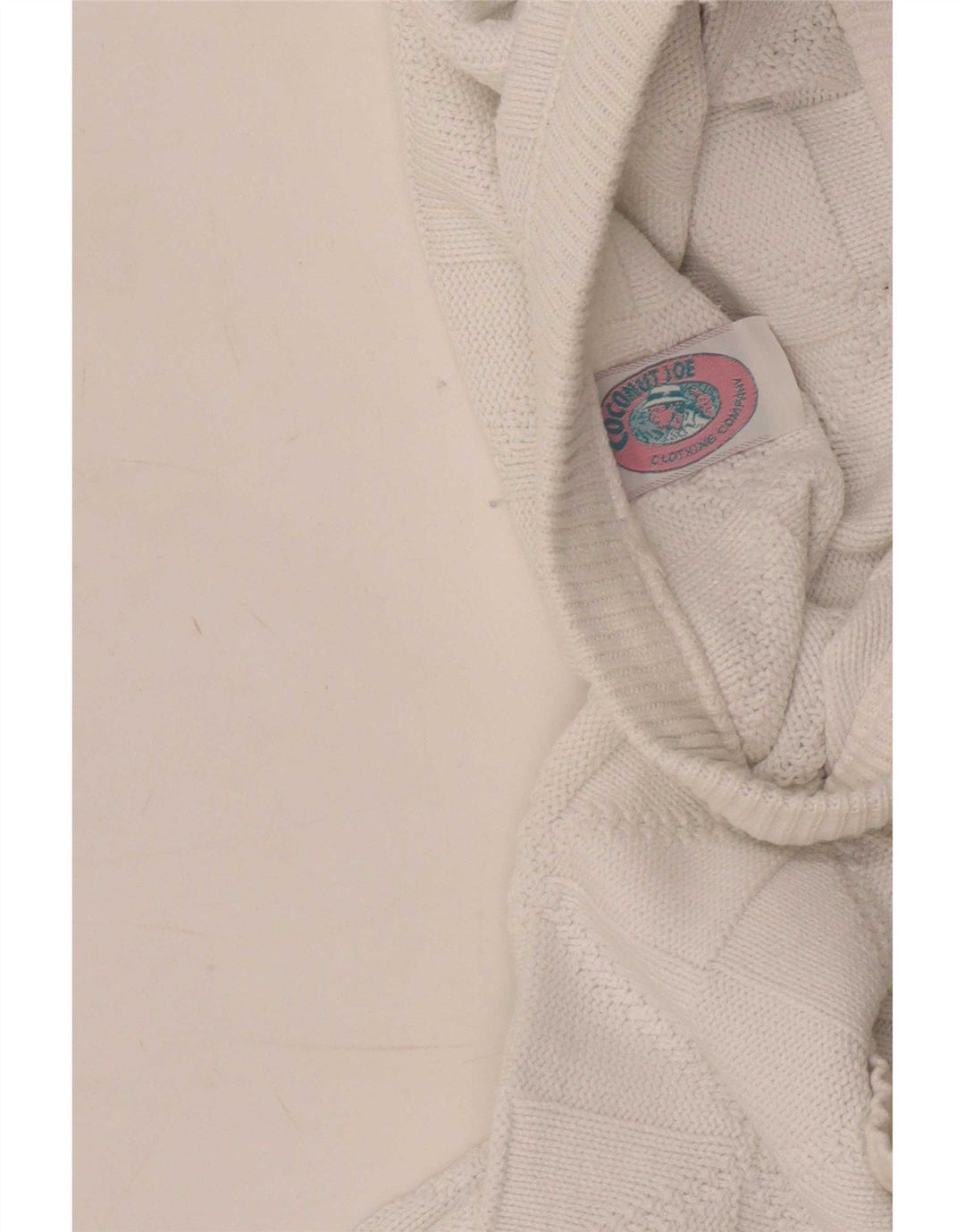Vintage herre sweater med rund hals XL hvid