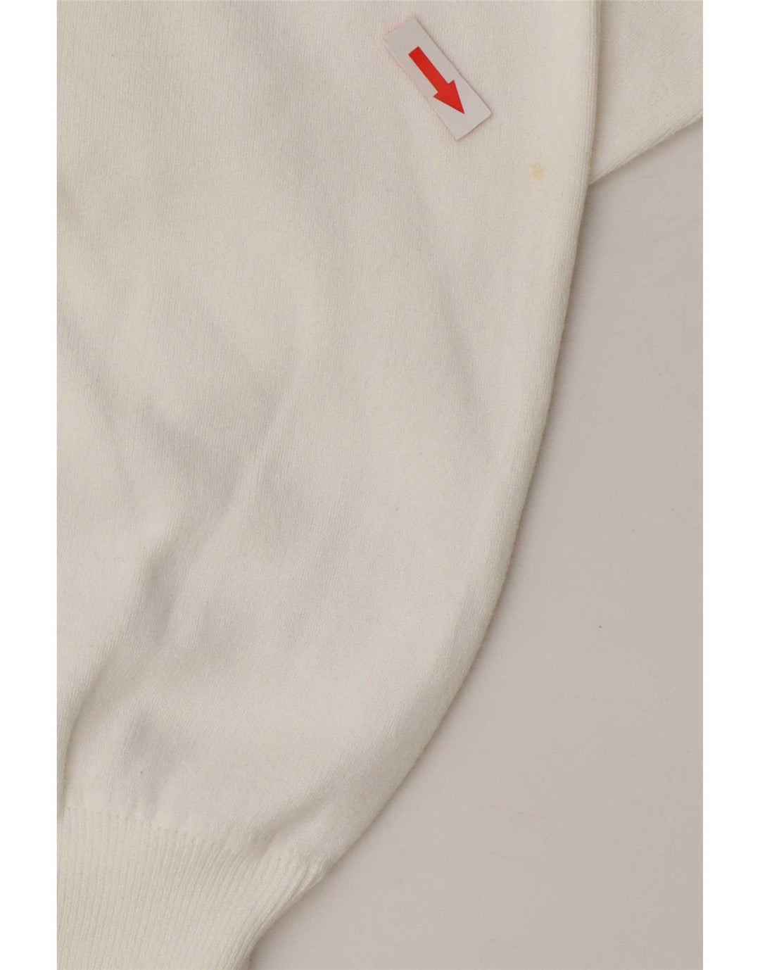 Chervo Womens Crop Cardigan sweater med fuld lynlås IT 46 Large White Colourblock