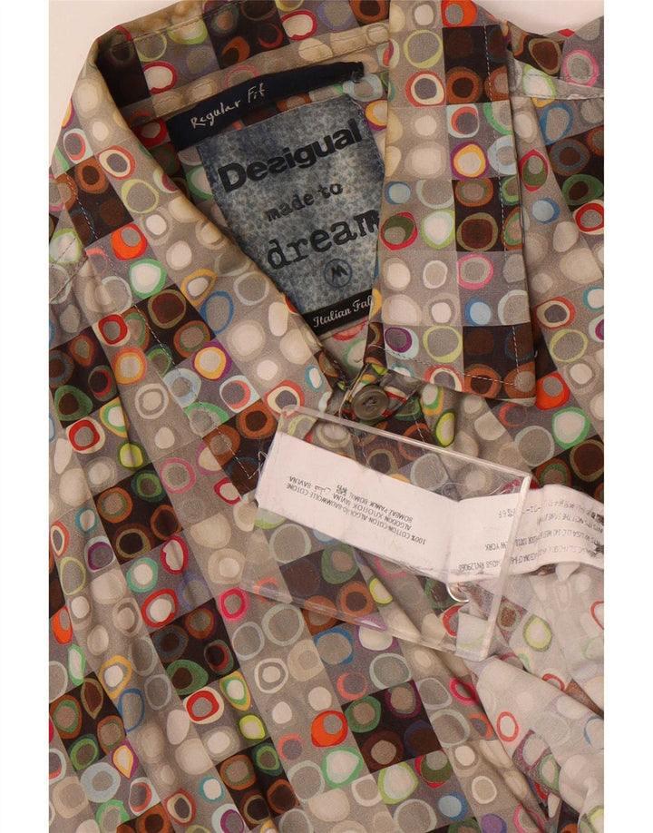 Desigual Herre Regular Fit skjorte Medium Flerfarvet ternet bomuld
