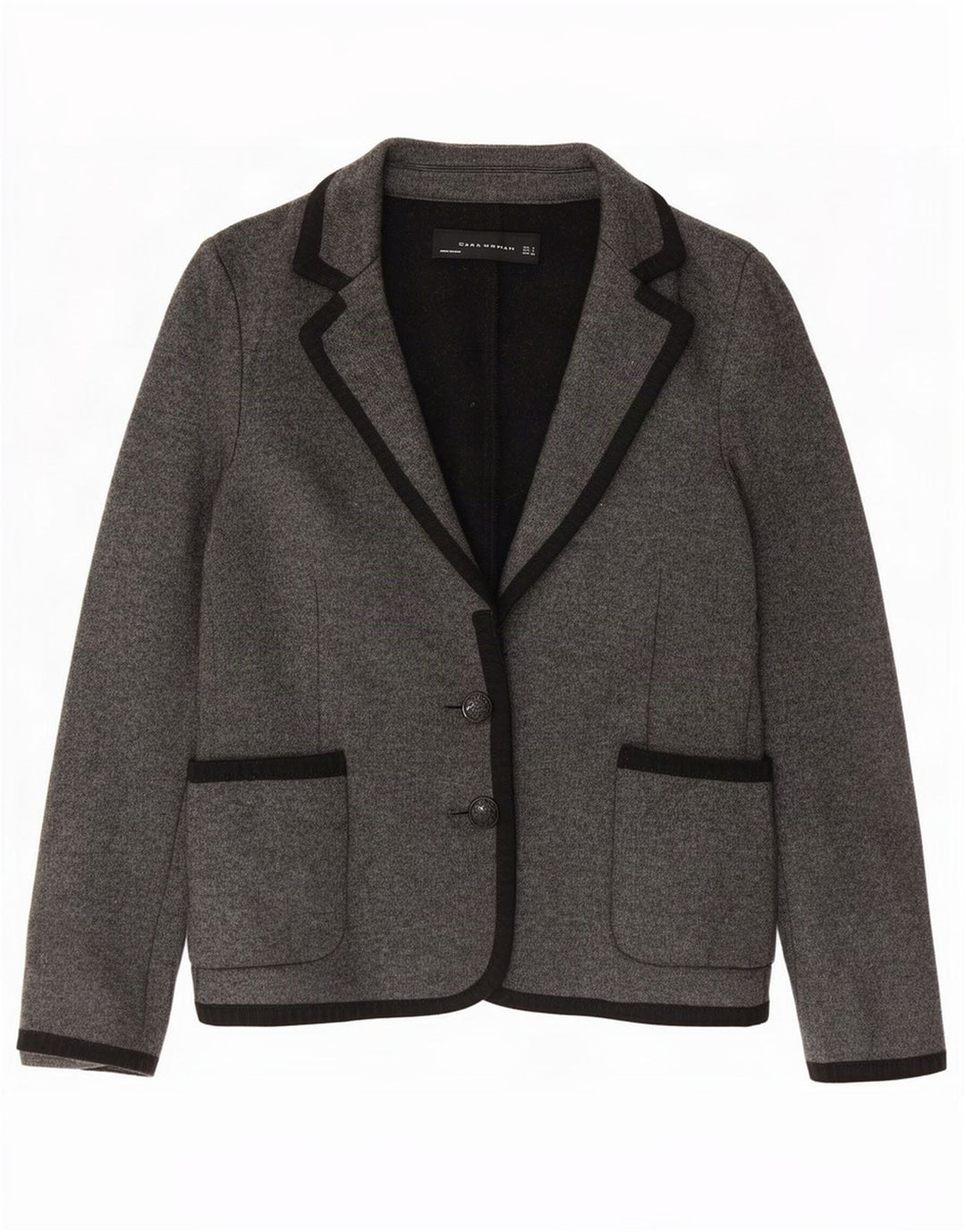 Zara Dame 2 Button Knit Blazer Jacket UK 10 Small Grey
