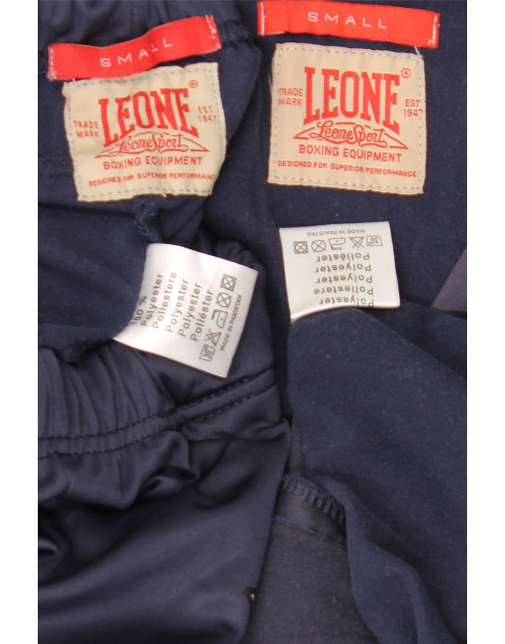 Leone Herre grafisk hel træningsdragt med hætte, lille marineblå polyester