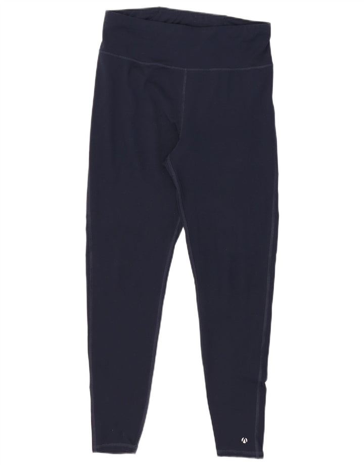 MARKS & SPENCER Dame Leggings UK 12 Medium Navy Blue Polyester
