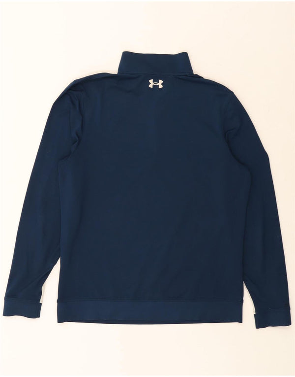 UNDER ARMOUR Sweatshirt med lynlås til mænd Medium Navy Blue Colourblock