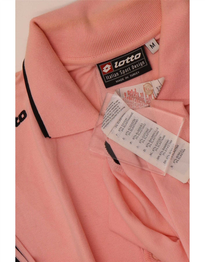 Lotto Herre grafisk poloshirt Medium Pink Colourblock Bomuld
