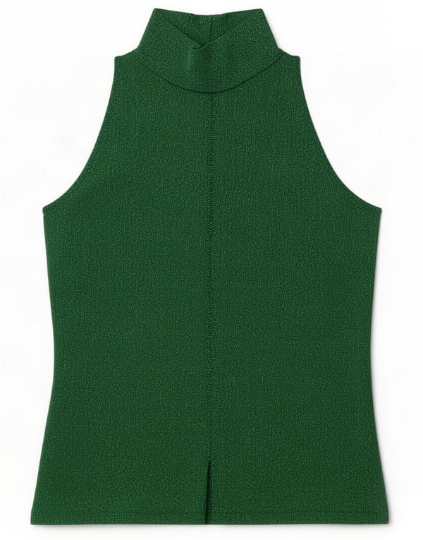 Vintage Dame bluse Top UK 14 Large Green