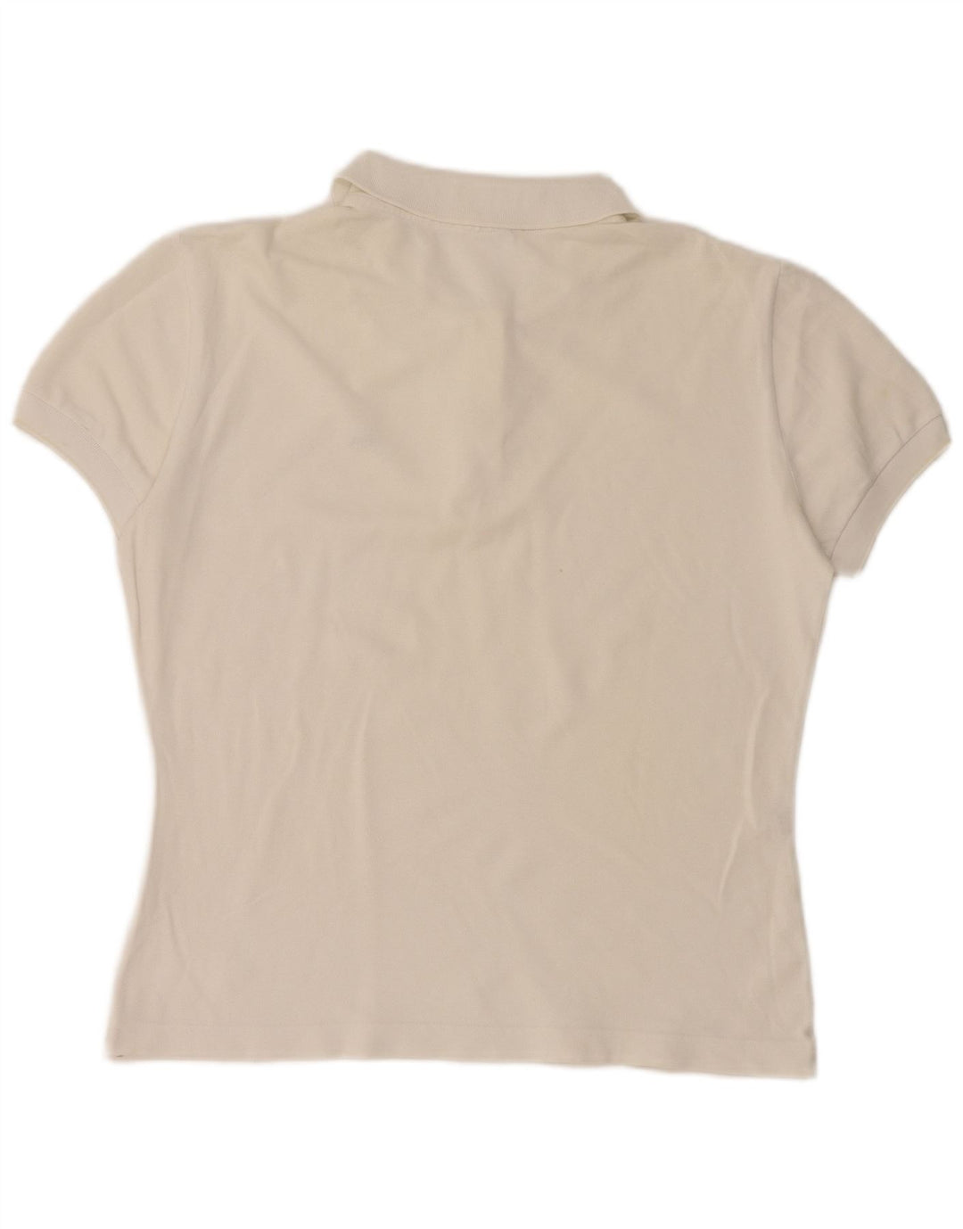 Lacoste Dame Polo Shirt Størrelse 46 XL Hvid Bomuld