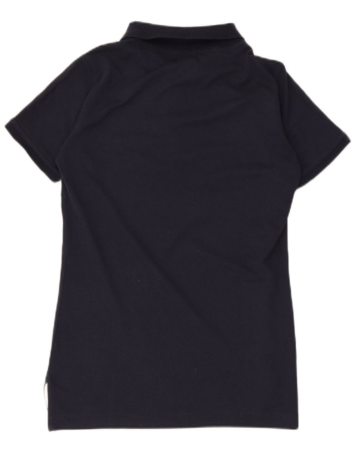 CHAMPION Dame Polo Shirt UK 12 Medium Navy Blue