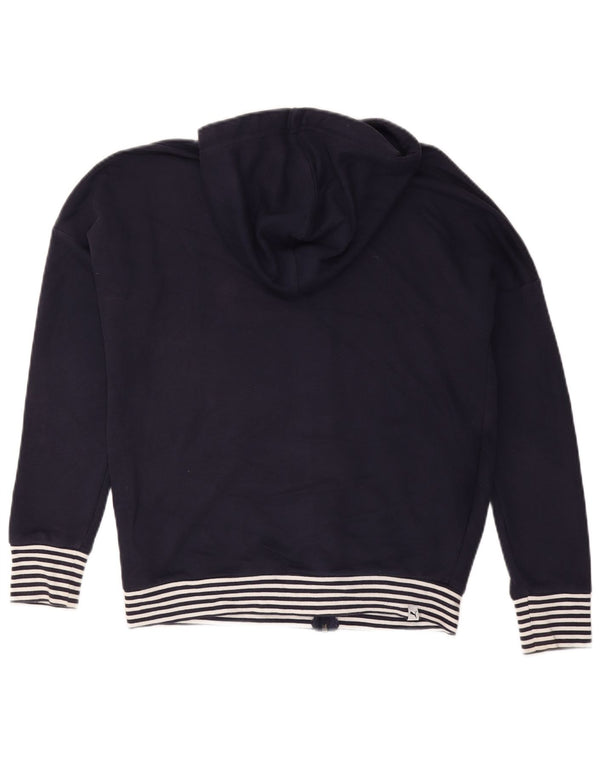 Puma Dame Grafisk Hættetrøje Sweater UK 12 Medium Marineblå Bomuld