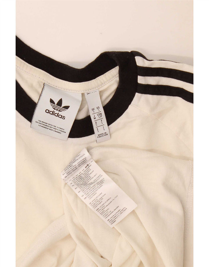 Adidas Herre T-Shirt Top Lille Hvid Bomuld