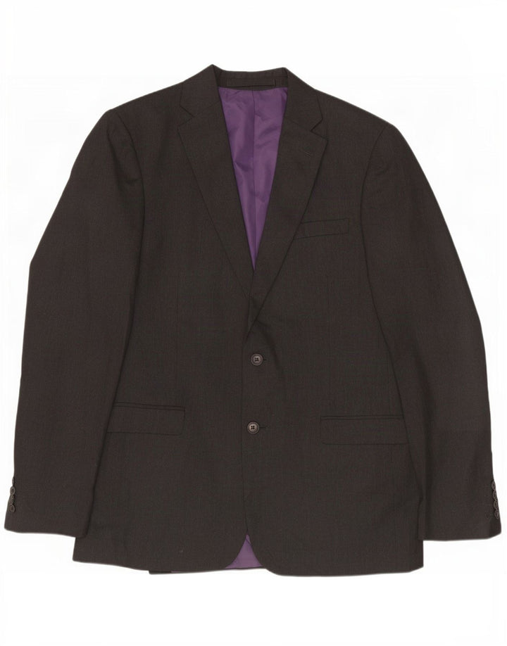 Marks & Spencer Herre lang 2-knaps blazerjakke UK 42 Stor grå polyester