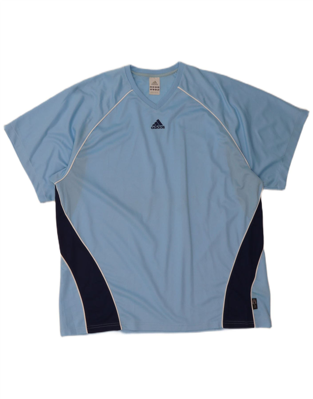 Adidas Herre Climalite T-Shirt Top XL Blå Colourblock Polyester