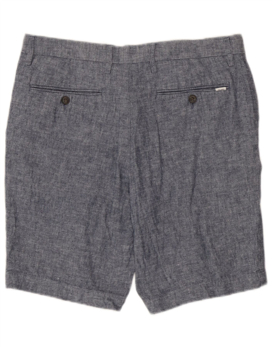 Marks & Spencer Herre Chino Shorts W32 Medium Blue Linen