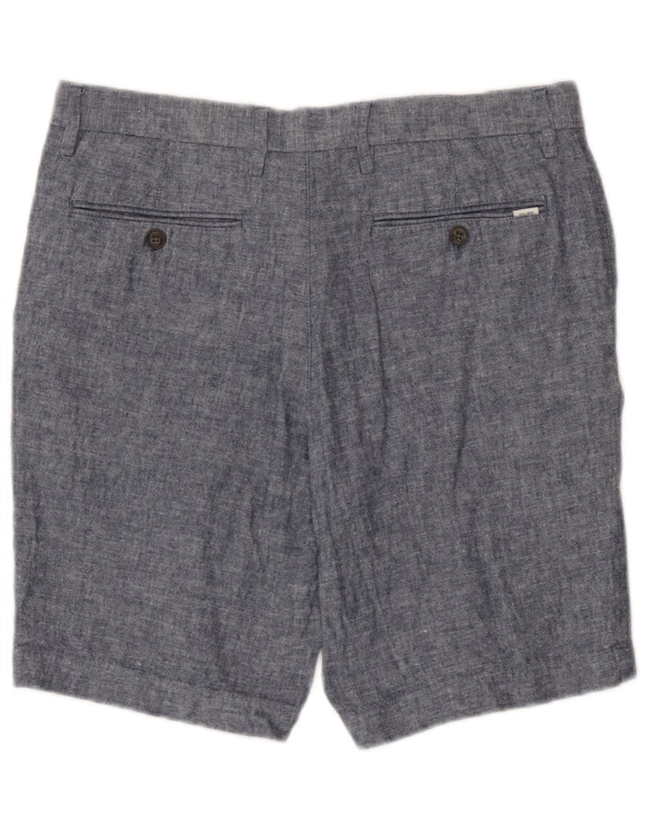 Marks & Spencer Herre Chino Shorts W32 Medium Blue Linen