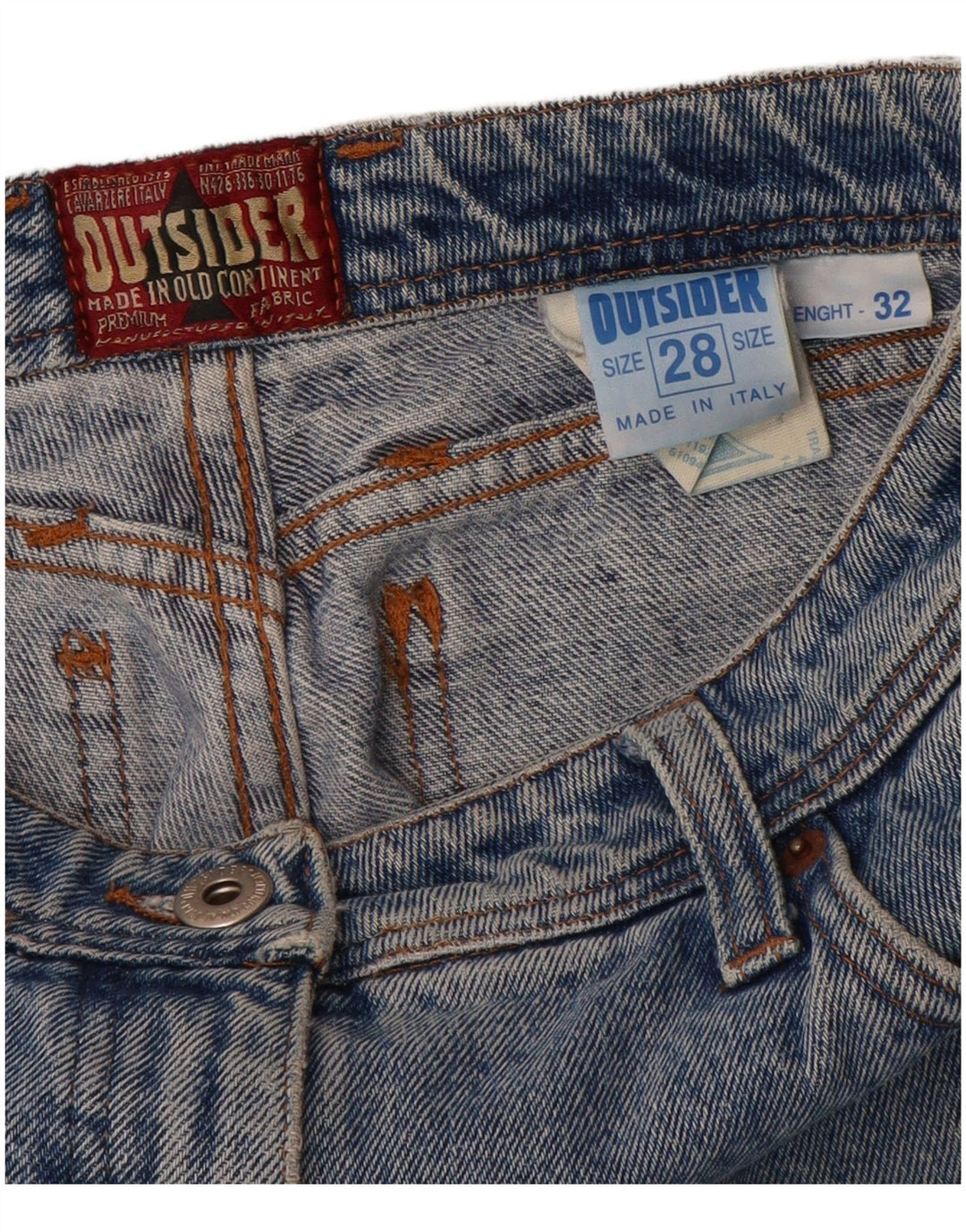 Outsider koniske jeans til kvinder W28 L32 blå bomuld