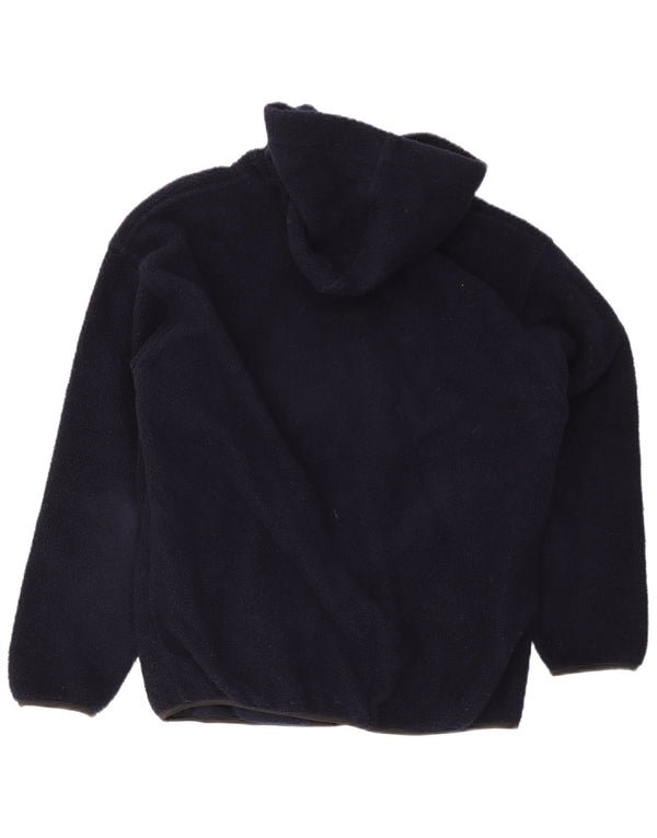 Elvstrom Herre Fleece Grafisk Hoodie Jumper Stor Marineblå Akryl