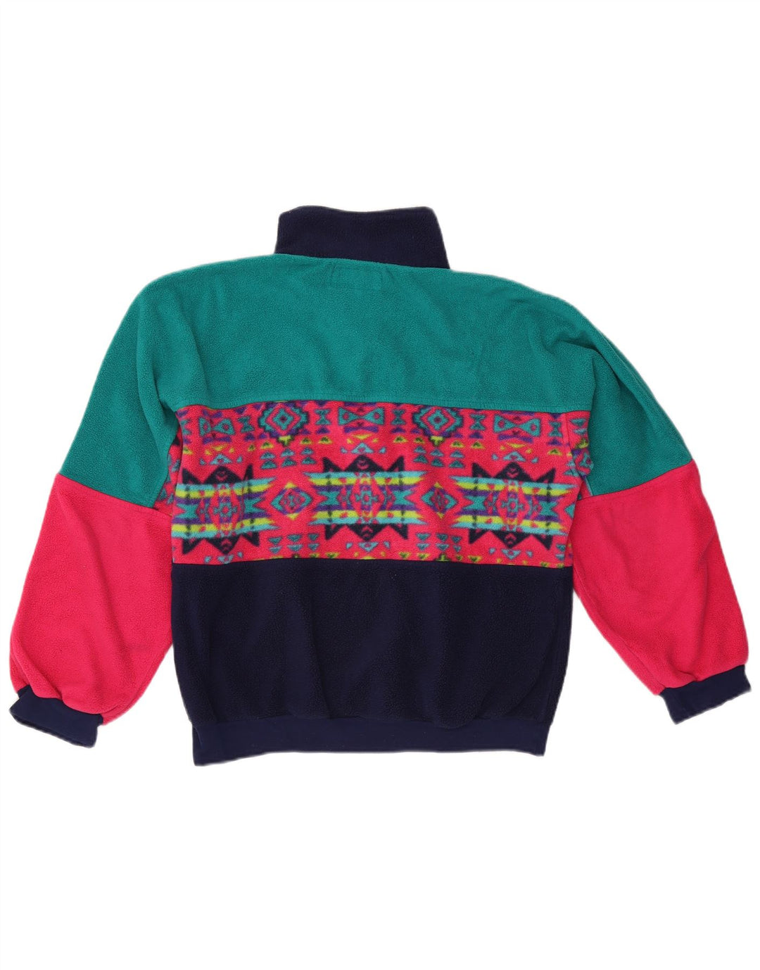 Aesse Herre Polartec Fleece Jumper med lynlås Medium Flerfarvet Geometrisk