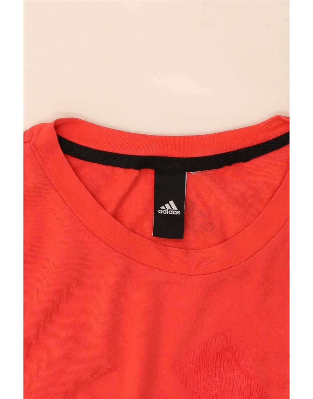 ADIDAS Grafisk T-shirt top til kvinder UK 14 Medium Rød