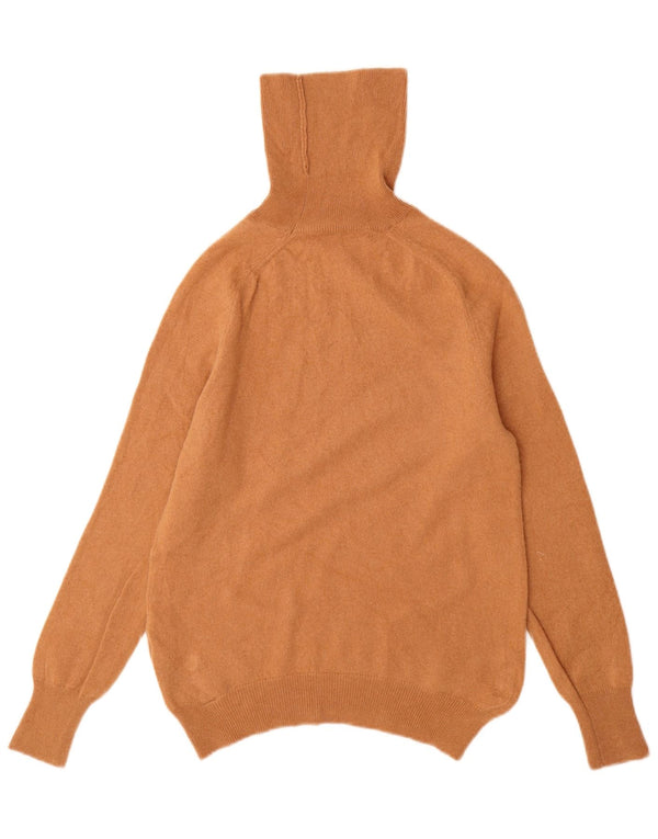 ZARA Dame Rullehalstrøje UK 12 Medium Brun Uld