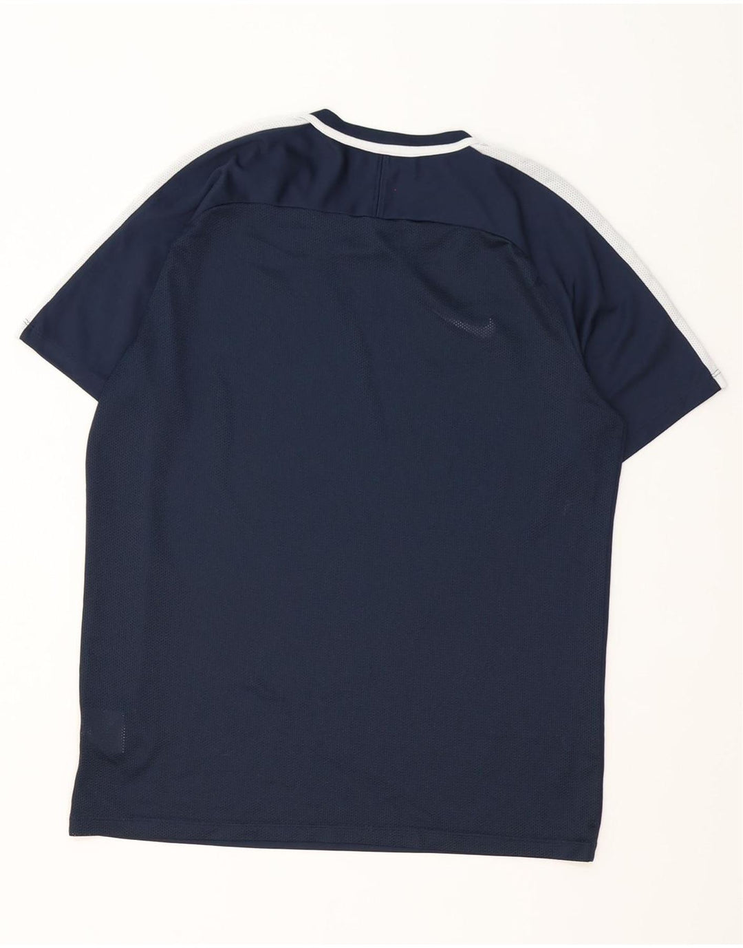 Nike Herre Dri Fit T-shirt Top Stor marineblå Colourblock Polyester