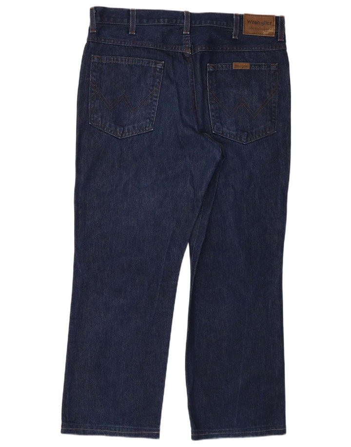 Wrangler Herre Regular Fit Straight Jeans W38 L27 Marineblå Bomuld
