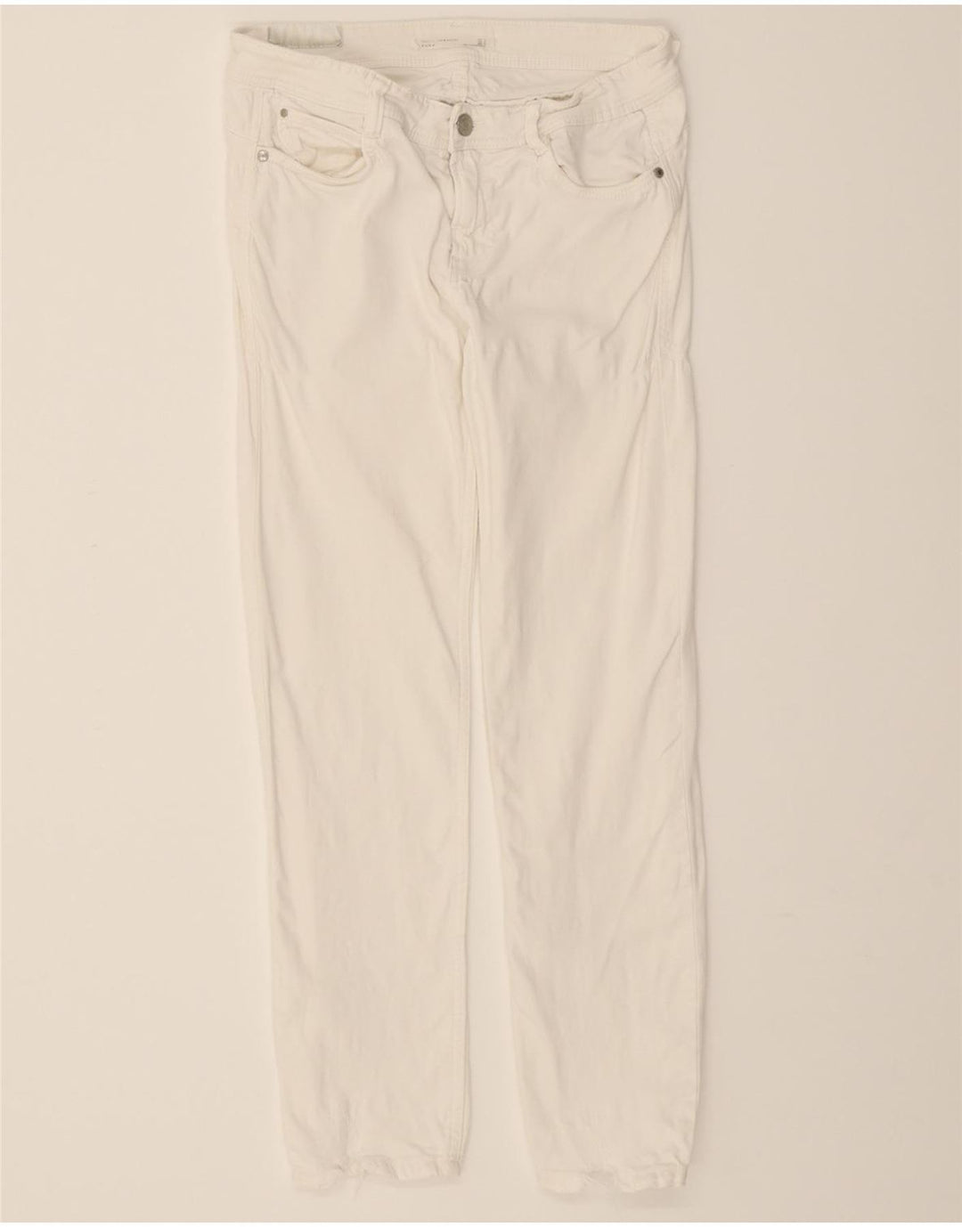 ZARA Womens Straight Jeans W28 L26 White Vintage Zara and Second-Hand Zara from Messina Hembry 