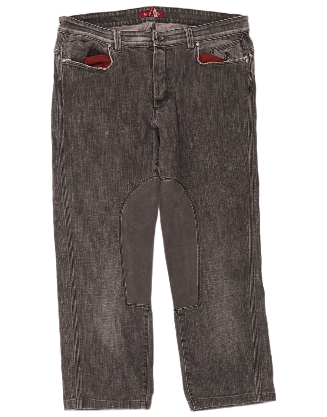 SIVIGLIA Herre Ridning Cropped Jeans W40 L26 Grå Polyester