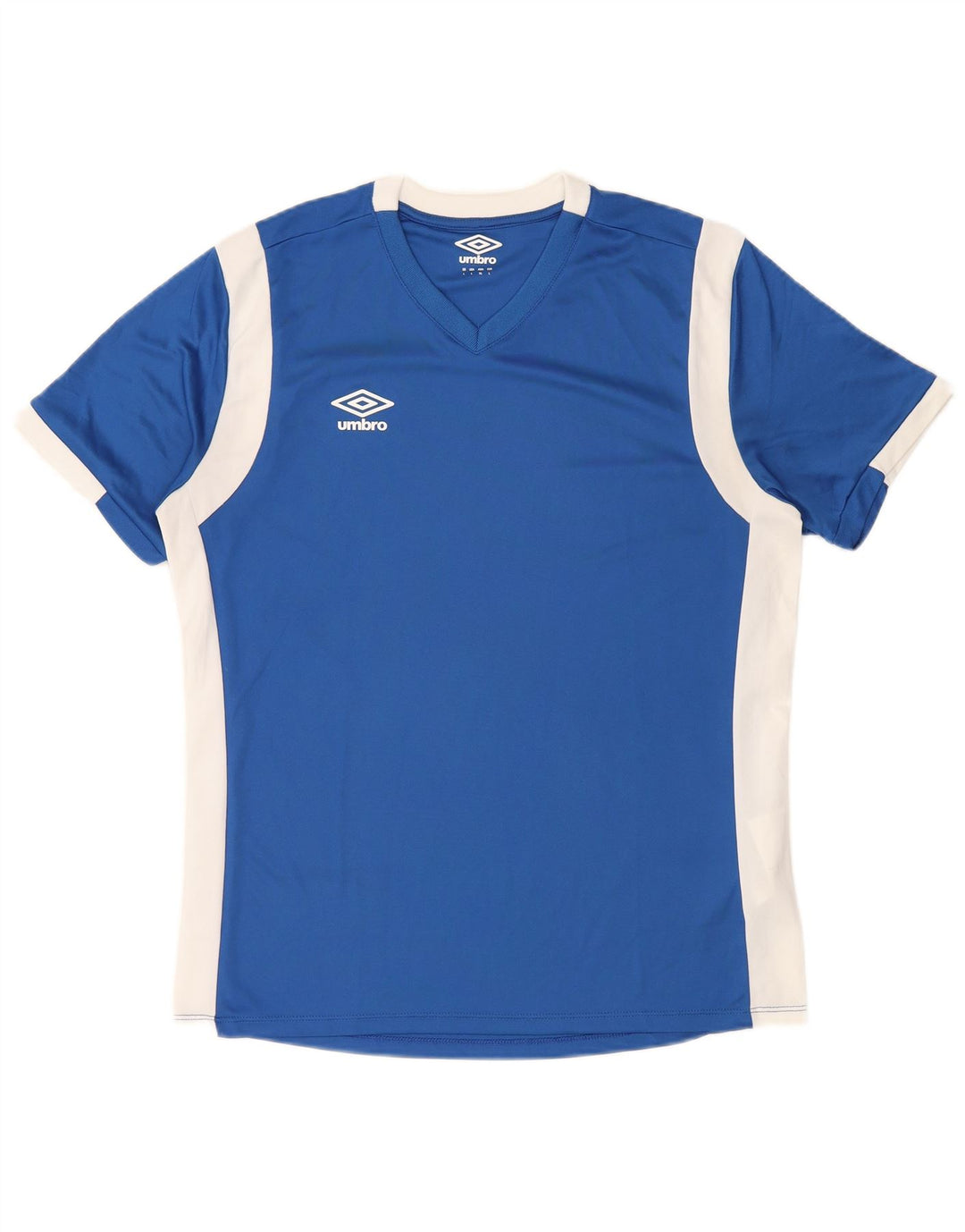 Umbro Herre T-Shirt Top Stor Blå Colourblock Polyester