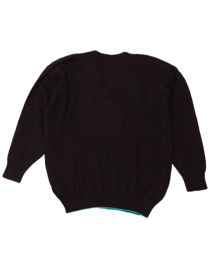 PRINGLE Herre V-hals sweater XL Sort Argyle/Diamond Akryl