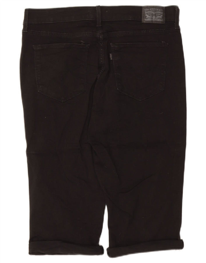 LEVI'S Womens Denim Shorts W32 Large Black Cotton
