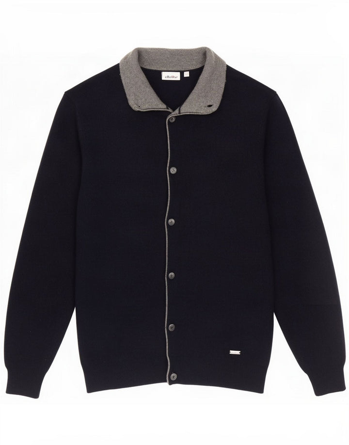 Ellesse Herre cardigan sweater Stor marineblå uld