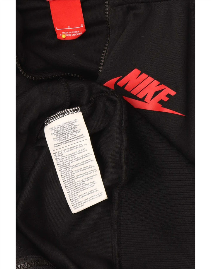 Nike Herre Air Zip Hoodie Sweater Large Black Colourblock Polyester