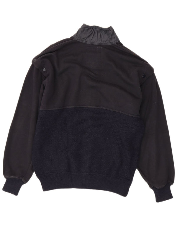 Malagrida Dame Strik Bomber Jacket UK 36 Small Navy Blue Wool Nautical