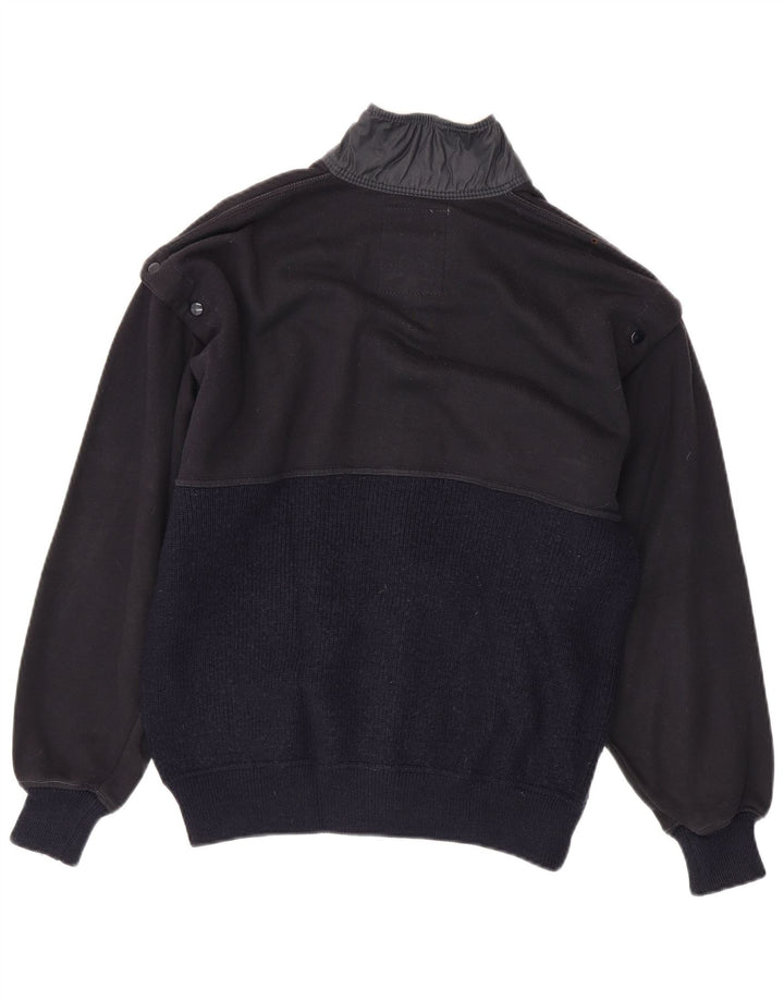 Malagrida Dame Strik Bomber Jacket UK 36 Small Navy Blue Wool Nautical